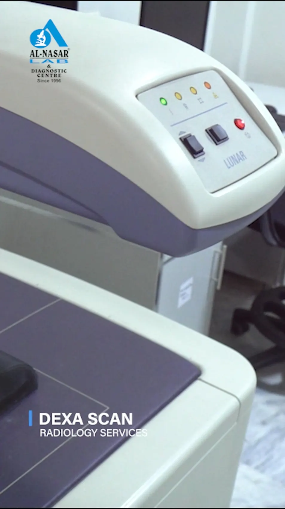 Al Nasar Lab, dexa scan radiology equipment in room