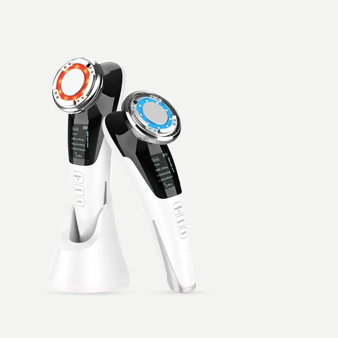 My Vanilla Skin, two skincare devices displayed on white stand