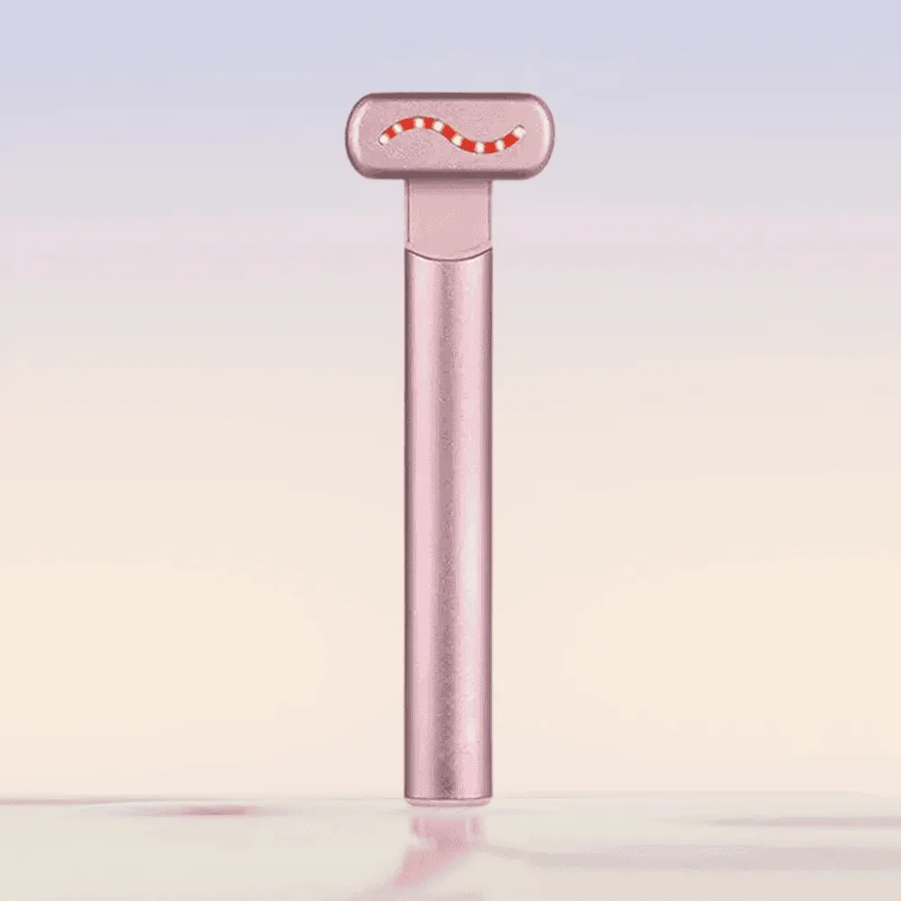 MySkinix, pink handheld skincare wand standing upright